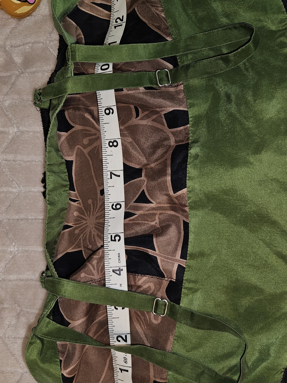 Silk 100% Silk Green and Black Floral Fit-and-Flare Sundress - Picture 13 of 15